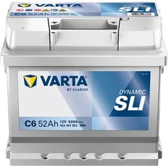 Акумулятор 12В 52Агод./520А (EN) Dynamic SLI (R+) 207x175x175 B13 - монтажний фланець 10.5мм (пусковий) VARTA 552401052K262