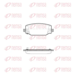 Колодки гальмівні дискові (комплект 4 шт) REMSA X203404