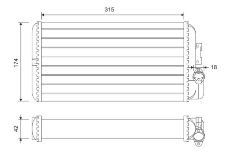 Радіатор обігрівача MERCEDES-BENZ Valeo 811644