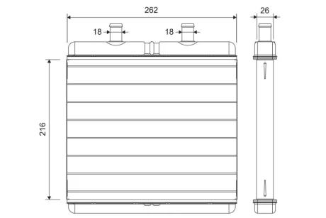 Радіатор обігрівача IVECO DAILY Valeo 811631