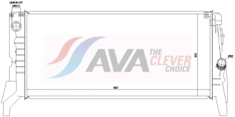 Радіатор, Система охолодження двигуна CLEVER FIT AVA COOLING BW2657
