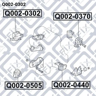 Подушка двигуна права (гідравлічна) Q-FIX Q0020302