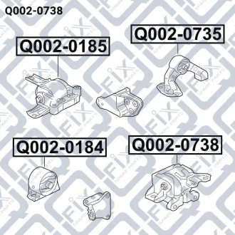 Подушка двигуна ліва (гідравлічна) Q-FIX Q0020738