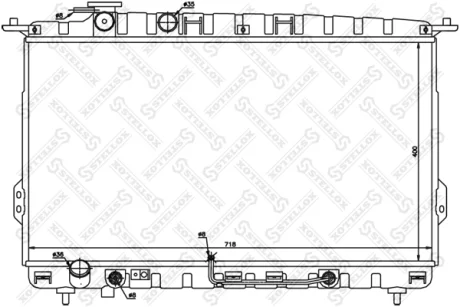 Радіатор охолодження двигуна (A/T) STELLOX 1025187SX