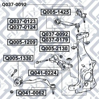 Тяга передня права Q-FIX Q0370092