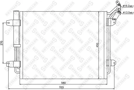 Радіатор кондиціонера STELLOX 1045198SX (фото 1)