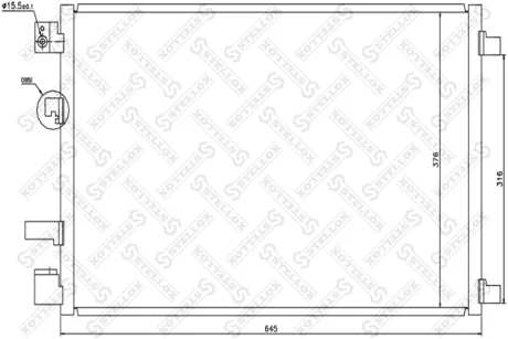 Радіатор кондиціонера STELLOX 1045482SX (фото 1)