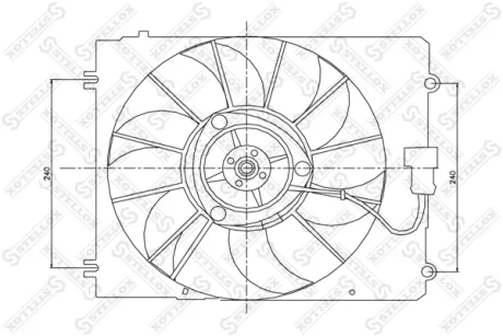 Дифузор вентилятора двигуна в зборі STELLOX 2999445SX (фото 1)