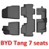 Килими салону, 3D, резино-пластик, комплект 4 елементи (без килиму багажнику) для BYD Tang 7 місць GoodWay CFMBYDTNGSET7 (фото 1)
