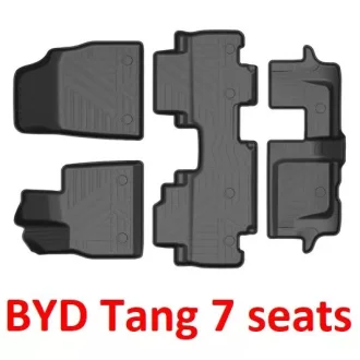 Килими салону, 3D, резино-пластик, комплект 4 елементи (без килиму багажнику) для BYD Tang 7 місць GoodWay CFMBYDTNGSET7
