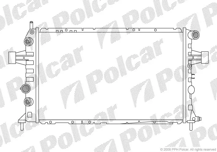 Радиатор OPEL Astra H 1.6 2007 Polcar 5508083 (фото 1)
