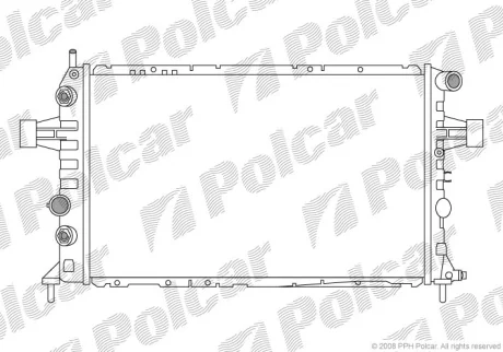 Радиатор OPEL Astra H 1.6 2007 Polcar 5508083