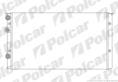 Радиатор охлаждения двигателя 628х378х34 VOLKSWAGEN Polo 1.4l(ANM) 94-99, (KOYORAD), 1H0121253BE, 1H0121253BJ Polcar 953808A6
