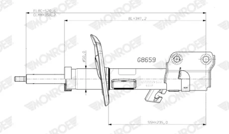 Амортизатор газомасляний MONROE G8659
