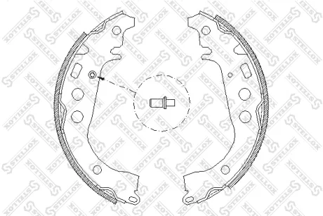 Колодки гальмівні задні (барабані) STELLOX 112100SX (фото 1)