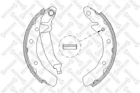 Колодки гальмівні задні (барабані) STELLOX 097100SX