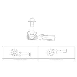 Наконечник тяги рульової L Dodge Dart 13-16 Chrysler 200 15-17 CTR CE1057L