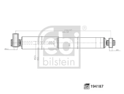 Амортизатор (задній) Ford Transit 06-14 (RWD) FEBI 194187
