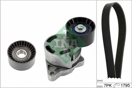 Фото 1 - комплект поликлинових ременів (з роликами) NISSAN INTERSTAR OPEL MOVANO A, VIVARO A RENAULT MASTER II, TRAFIC II 2.2D/2.5D 12.97- INA 529043410 Комплект поликлинових ременів (з роликами) NISSAN INTERSTAR OPEL MOVANO A, VIVARO A RENAULT MASTER II, TRAFIC II 2.2D/2.5D 12.97- INA 529043410 (фото 1)