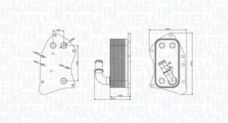 Охолоджувач оливи, моторна олива MAGNETI MARELLI 350300002300 (фото 1)