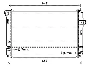 Радіатор, Система охолодження двигуна AVA COOLING TO2700