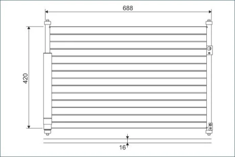 Радіатор кондиціонера GRAND VITARA 1.6-3.2 05- Valeo 814228 (фото 1)