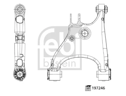 Важіль підвіски,задня вісь Лів/Прав (нижн) TESLA MODEL S, MODEL X Electric 09.12- FEBI 197246