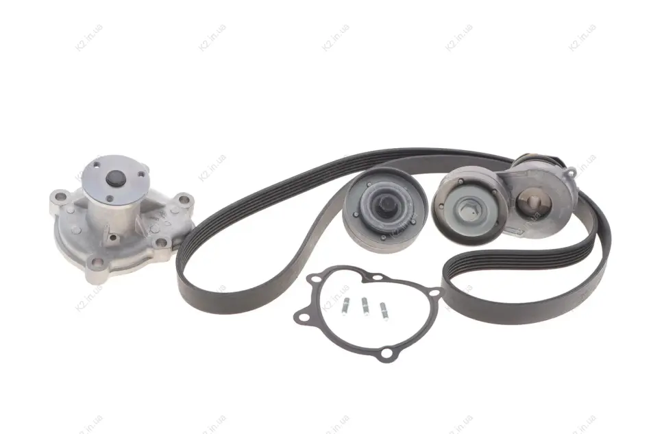Комплект ременя генератора + помпа Opel Astra H/Zafira B 1.7D 07- (6PK1605) INA 529 0330 30 (фото 1)