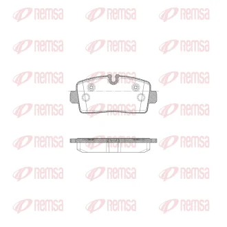 Колодки гальмівні дискові (комплект 4 шт) REMSA X200500