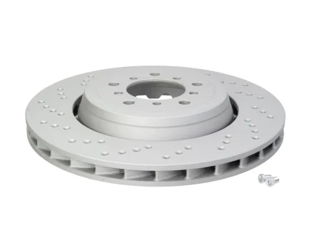 Диск гальмівний (передній) (L) BMW M3 (E46) 00-16 (345x28)) (з покриттям) (з отворами) (вент) ATE 24.0128-0208.2