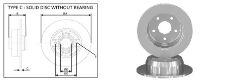 Диск гальмiвний задній (кратно 2) Jeep Grand Cherokee II (WJ, WG) (09/98-09/05) APPLUS APLUS 61852AP