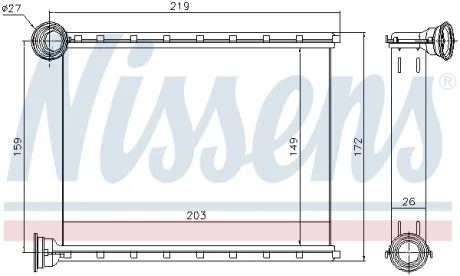 Теплообмінник, система опалення салону AVA COOLING MS6810