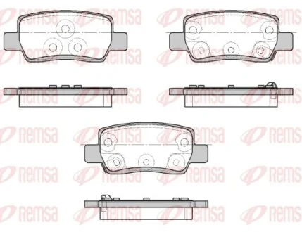 Колодки гальмівні дискові (комплект 4 шт) REMSA 1968.02 (фото 1)