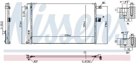 Радіатор кондиціонера NISSENS 941356