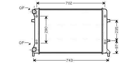 Радіатор, Система охолодження двигуна AVA COOLING VN2228