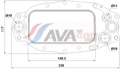 Охолоджувач оливи AVA COOLING AU3365 (фото 1)