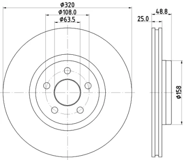 Диск гальмівний HELLA 8DD355133561