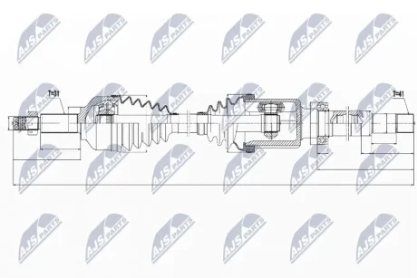 Піввісь Nty NPWFR074
