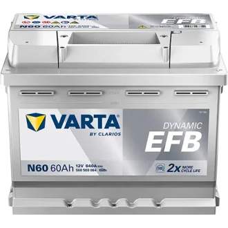 Акумулятор 12В 60Агод./640А (EN) Dynamic EFB START&STOP EFB (R+) 242x175x190 B13 - монтажний фланець 10.5мм VARTA 560500064K262 (фото 1)