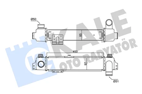 Интеркулер KIA Sorento (02-) 2.5 CRDi KALE OTO RADYATOR 352475