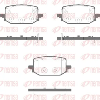 Колодки гальмівні дискові (комплект 4 шт) REMSA 198702