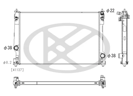 Радиатор, охлаждение двигателя KOYORAD PL013569