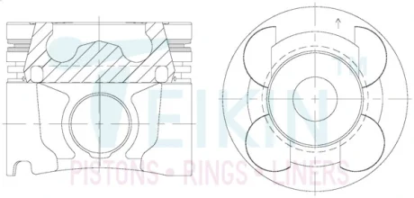 Поршень TEIKIN 44684AGSTD