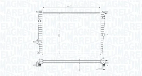 Радіатор, система охолодження двигуна MAGNETI MARELLI 350213199300
