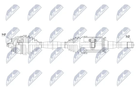 Полуось передняя правая bmw x5 g05 19-, 31608486202 Nty NPWBM252