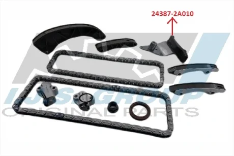 Комплект ланцюга ГРМ Hyundai Accent 1.5/1.6 CRDI 05- (ланцюг, натяжник) IJS GROUP 40-1042K