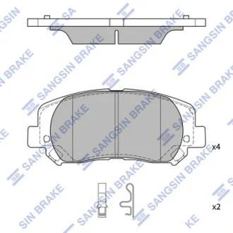 Колодки тормозные передние Chrysler 200 (15-), Jeep Cherokee (21-) Hi-Q (SANGSIN) SP4020