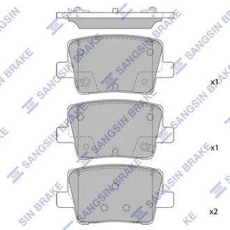 Колодки тормозные задние (дисковые) Kia K9 (RJ) (18-) Hi-Q (SANGSIN) SP1925