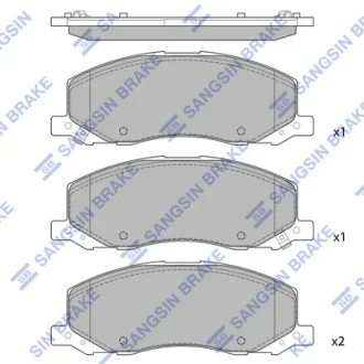 Колодки тормозные передние Opel Insignia (08-), SAAB 9-5(YS3G) (10-) Hi-Q (SANGSIN) SP1819