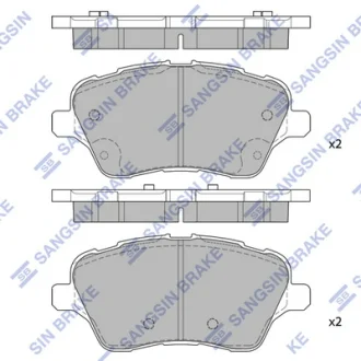 Колодки тормозные передние Ford B-MAX (12-), Fiesta VI (12-), Ford Ttransit Cour Hi-Q (SANGSIN) SP1811